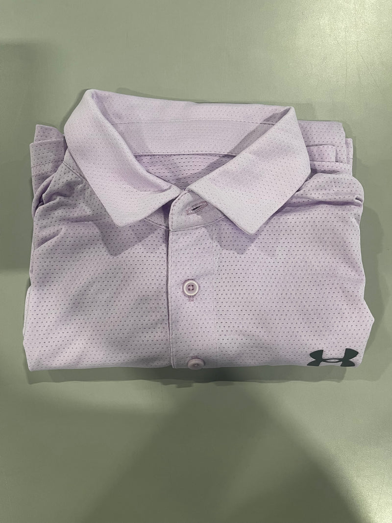 UNDER ARMOUR HEATGEAR POLO - SIZE: MEN M - LIGHT PURPLE - Like New