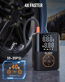 OLGEO TIRE INFLATOR PORTABLE AIR COMPRESSOR 160PSI TIRE INFLATOR FOR CAR - BLACK - Like New
