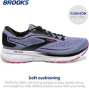 BROOKS WOMEN’S TRACE 2 RUNNING SHOE - PURPLE IMPRESSION/BLACK/PINK - SIZE 8.5 - Like New
