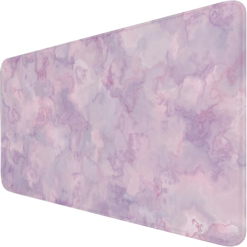 HSMIENK LARGE EXTENDED GAMING MOUSE PAD STITCHED (31.5X15.7IN) - MARBLE PURPLE - Like New