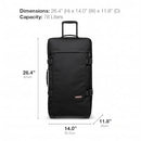 EASTPAK TRANVERZ M 78L LARGE WHEELED LUGGAGE JS0A82AM - BLACK - Brand New