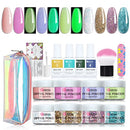 Mobray Dip Powder Nail Kit Starter 8 Colors Classic Nail Art Manicure - Brand New