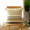 BLUE PAGE BOHO TUFTED DECORATIVE THROW PILLOW COVERS 22 X 22 INCHES - YELLOW - Like New