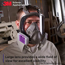 3M FULL FACEPIECE REUSABLE RESPIRATOR 6800, NIOSH, MEDIUM - GRAY - Like New