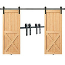 VEVOR 8FT Sliding Barn Door Hardware Kit - 330LBS Heavy Duty DBL-2-J-8FT - Like New