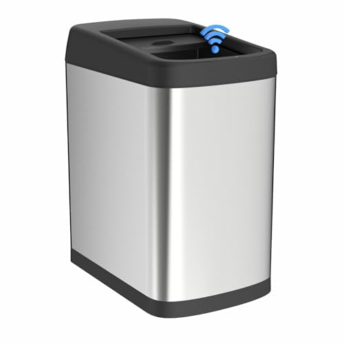 ELLO&ALLO 13 GALLON KITCHEN TRASH CAN, AUTOMATIC TOUCHLESS MOTION SENSOR - Like New