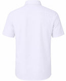 JAMES TAILOR SHORT SLEEVE DRESS SHIRT - SIZE: MEN 3XL - WHITE - Like New