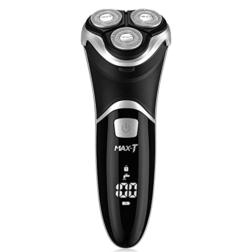 MAX-T Men's Electric Shaver Corded and Cordless Rechargeable 3D Rotary Shaver - Like New