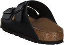 BIRKENSTOCK WOMEN'S GRANADA SOFT FOOTBED LEATHER SANDAL - MEN 6 WOMEN 8 - BLACK - Like New