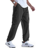 CANGHPGIN MENS CASUAL CARGO PANTS RELAXED FIT OUTDOOR HIKING PANTS BLACK M - Like New