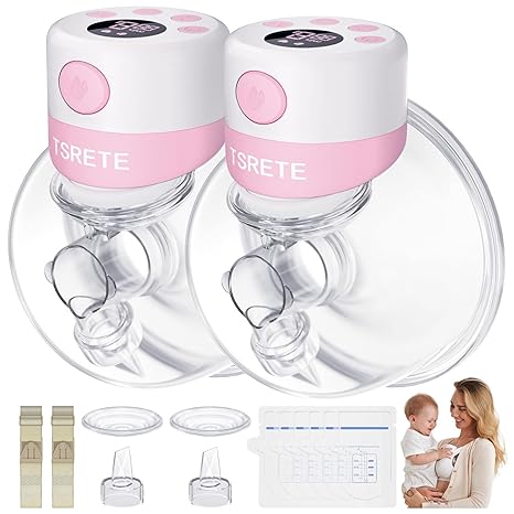 TSRETE Double Wearable Breast Pump Electric Hands-Free 2 Modes - Scratch & Dent