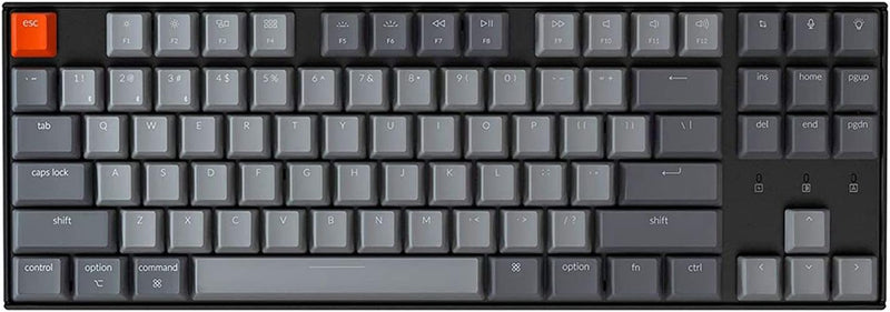 Keychron K8 Tenkeyless Wireless Mechanical Keyboard RGB Type-C Wired - Black Like New