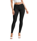 HYBRID & COMPANY WOMENS HYPER ULTRA STRETCH COMFY SKINNY LEG WORK CASUAL BLACK - Brand New