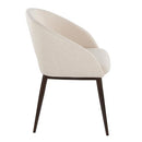 LumiSource Renee Chair, Upholstered, Contemporary, Cream Noise, Copper Metal - Brand New