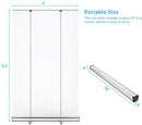 Floor Standing Sneeze Guard 80"H X 48"W Portable Pull-Out Banner B08Q8HDJSD - Brand New