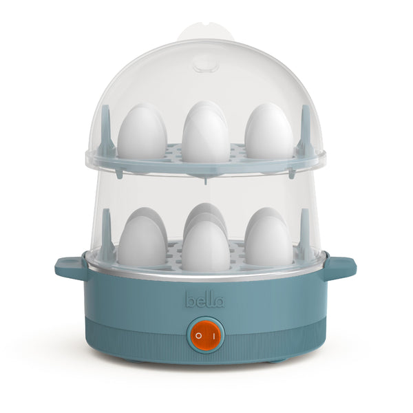 BELLA ELECTRIC EGG COOKER 14 EGGS CAPACITY DOUBLE STACK 360 WATT - SURF - Like New