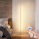GENERIC 55" RGB METAL CORNER LAMP MINIMALIST LED FLOOR LAMP-1 LAMP - GOLD - Like New