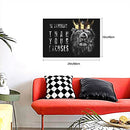 Baveqas Quotes Animal Lion Wall Art Gift Men Encouraging Gold Wall Art 16x24in - Brand New