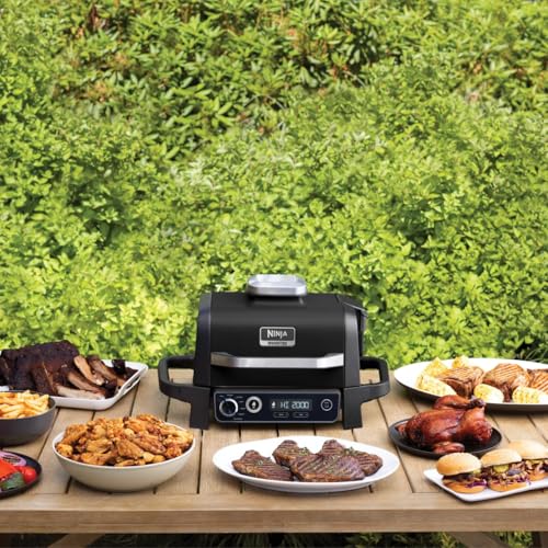 NINJA 7-IN-1 OUTDOOR ELECTRIC GRILL & SMOKER, OG705CO - Black - Like New