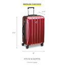 DELSEY PARIS HELIUM AERO HARDSIDE LUGGAGE SPINNER WHEELS TITANIUM 25" CHECKED - Like New