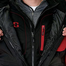 Striker Men's Climate Durable Windproof Water-Resistant Jacket, Black/Red, Small - Brand New