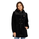 REEBOK WOMEN'S LONG DOUBLE SIDED FLEECE ZIP-UP JACKET - SIZE: M - BLACK - Brand New