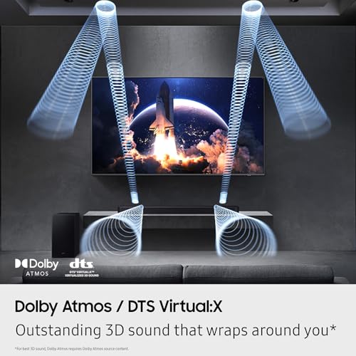 SAMSUNG Q-SERIES SOUNDBAR 3.1.2 CH SUBWOOFER SPACEFIT SOUND PRO - BLACK - Like New