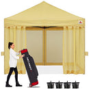 ABCCANOPY 10X10 EASY POP UP GAZEBO CANOPY TENT INSTANT OUTDOOR - BEIGE - Like New