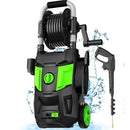 DECOKTOOL ELECTRIC PRESSURE WASHER 4 DIFFERENT NOZZLES SOAP CANNON - GREEN - Like New