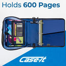 CASE-IT MIGHTY ZIP TAB SCHOOL ZIPPER BINDER 5-SUBJECT EXPANDING POCKETS - Brand New