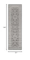 SUPERIOR Indoor Runner Rug, Plush Carpet Cover, Oriental Medallion, 2' 7" x 12' - Brand New