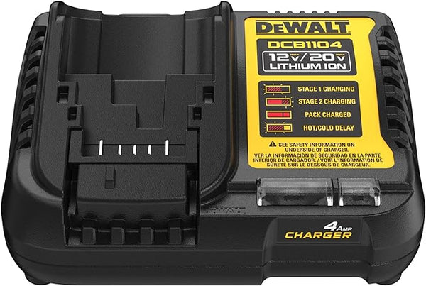 DEWALT 12V MAX/20V MAX Lithium Ion Battery Charger, 4 Amp, Waterproof - BLACK Like New