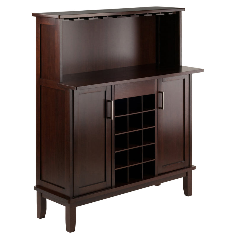 WINSOME BEYNAC BAR CAPPUCCINO WINE CABINET - CAPPUCCINO - Like New