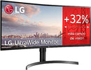 LG 35'' Curved UltraWide QHD HDR LG Monitor FreeSync 35WN65C-B - BLACK Like New