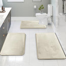 Clara Clark 3 Piece Bathroom Rugs Bath Mat Set, Bath Mats for Bathroom - White - Brand New