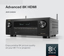DENON AVR-X2800H 7.2-CHANNEL HOME THEATER RECEIVER WITH DOLBY ATMOS® - BLACK - Like New