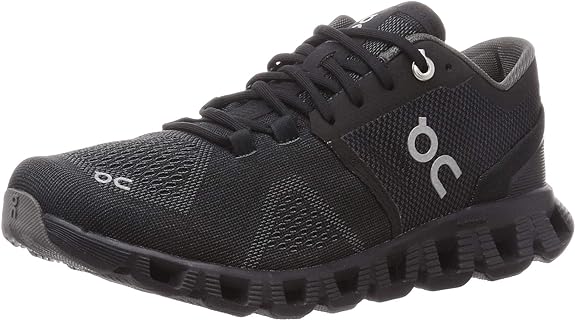 40.99701 On Running Women's Cloud X Sneakers Black/Asphalt 8 Like New