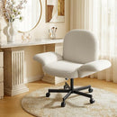 Marsail Criss Cross Office Chair, Adjustable Armrests & Wheels, Vanity Chair - Like New