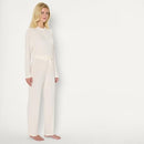 AMAZON ESSENTIALS X SOFIA GRAINGE WOMEN'S LONG SLEEVE HENLEY PAJAMA SET IVORY L - Brand New