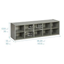 ECR4Kids Streamline 10 Cubby Tray Storage Cabinet, 2x5 ELR-17431-GW - Grey Wash - Like New