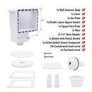 CIPU Thru-Wall Pool Skimmer Full Kit Above Ground Swimming Pools - White - Brand New
