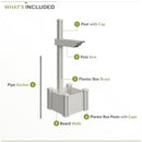 ZIPPITY OUTDOOR PRODUCTS ZIPPITY MAJESTIC MAILBOX POST - WHITE - Scratch & Dent
