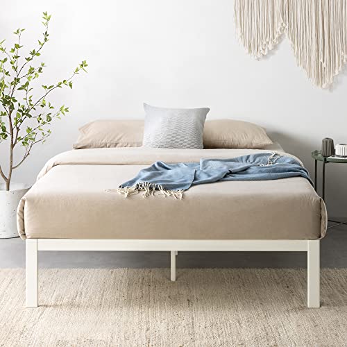 MELLOW BEST PRICE MATTRESS MODEL C STEEL HEAVY DUTY SLATS PLATFORM BED - WHITE - Like New