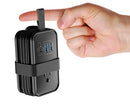 UNCAGED ERGONOMICS TRAVEL CHARGER MULTIPLE DEVICES POWER STRIP - BLACK - Like New