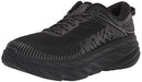 HOKA ONE ONE BONDI 7 - MENS SHOES - SIZE 9 - COLOR BLACK/BLACK - 1110518 - Like New