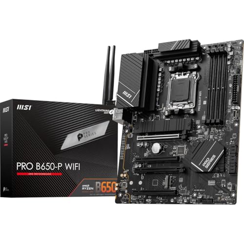 MSI - PRO B650-P WIFI AM5 AMD B650 ATX DDR5 WI-FI 6E MOTHERBOARD - BLACK - Like New