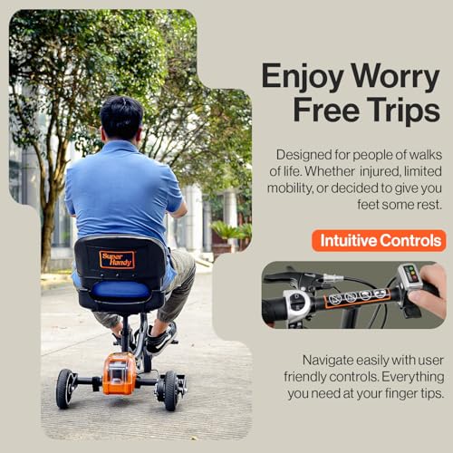 SuperHandy Passport Mobility Scooter GUT112-2BAT - Foldable, 3 Wheel, Airline - Like New