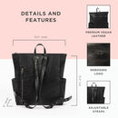Freshly Picked B08W9X7Q65 Minimal Diaper Bag Backpack, Onyx Black - Brand New