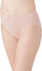 WACOAL RETRO CHIC HI-CUT PANTIES CHANTILLY LACE - SIZE: WOMEN 2XL - ROSE DUST - Brand New
