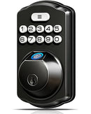 VEISE FINGERPRINT DOOR LOCK, KEYLESS ENTRY, ELECTRONIC, KS02A - MATTE BLACK - Like New